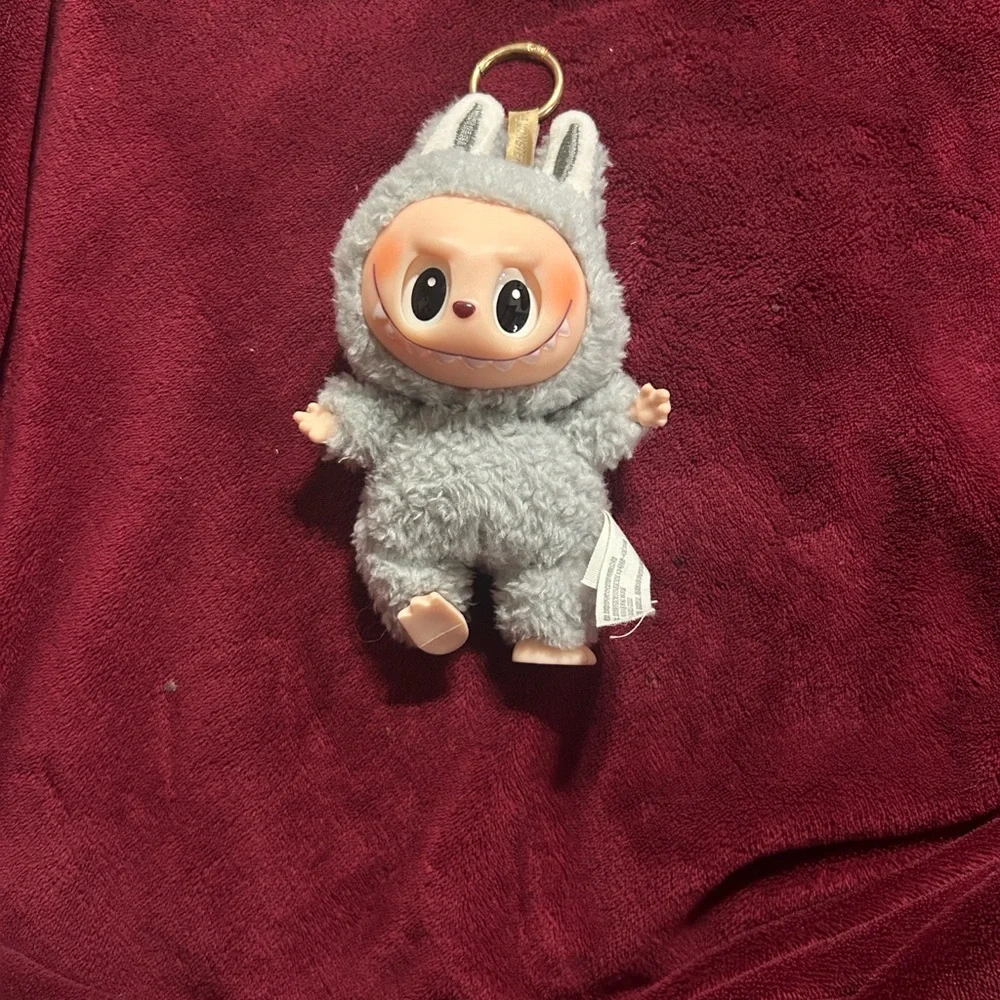 Adorable Gray Plush Bunny Costume for Small Pets